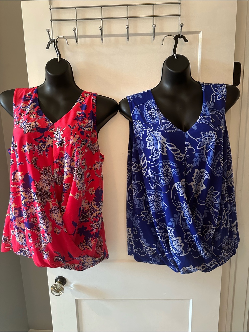 Dana Buchanan XL Sleeveless V-Neck Floral Wrap Blouse Bundle